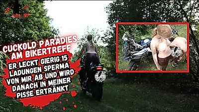 Licking slave after bukkake shoot, pissed nicely in the mouth until he couldn't take any more!