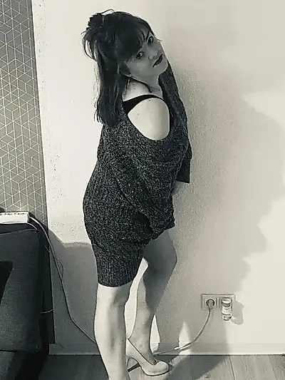 Naked under the dress