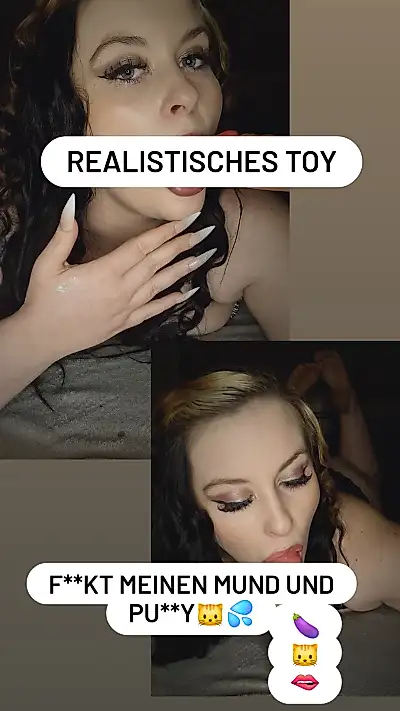Realistic toy f**ks me 🍆