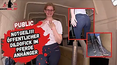 Dreißter Dildof**k im Pferdeanhänger! Das Darf der Stallbesitzer niemals rausfinden!