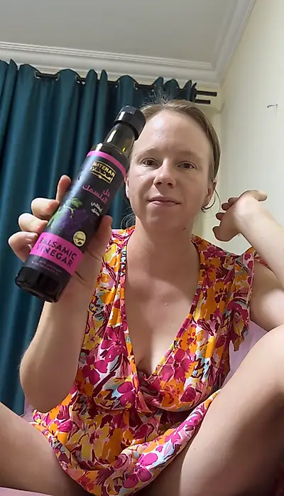 Vinegar bottle pushed deep into my pussy and fucked me