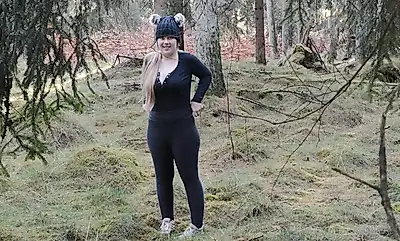 Peeping Tom films me fucking in the forest!
