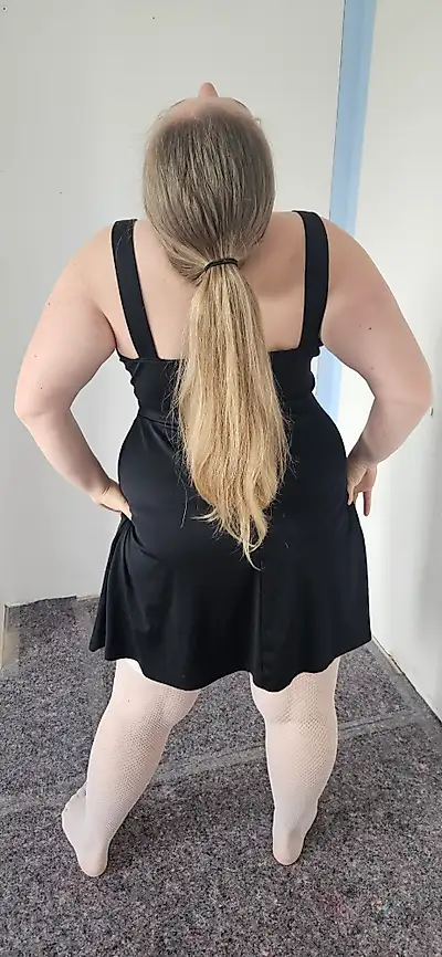 Stripped open in crotchless panties