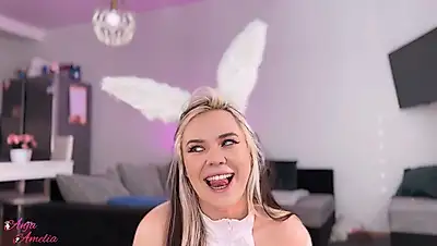 Easter Bunny Handjob to the C*****t