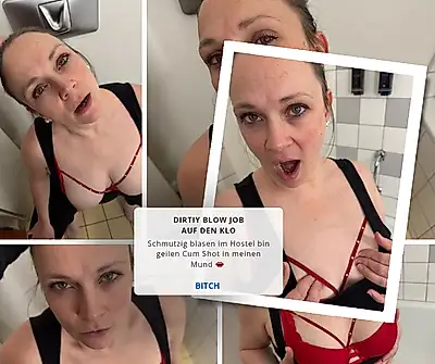 Dirty B**w Job with Facial in the Hostel Toilet