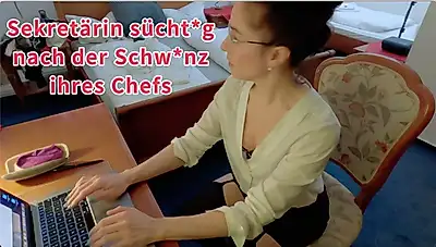 Secretary addicted to her boss's cock