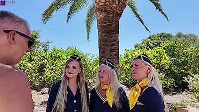 Die Bordtoiletten! 3 Stewardessen im P**s-Fieber!