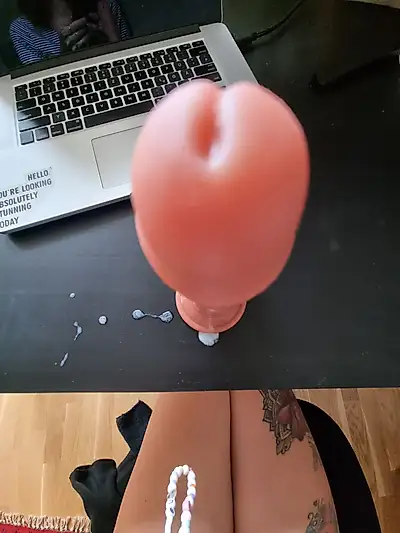 My wet, dripping pussy after dildo riding