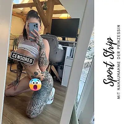 Sport Strip mit Nahaufnahme der Prinzessin