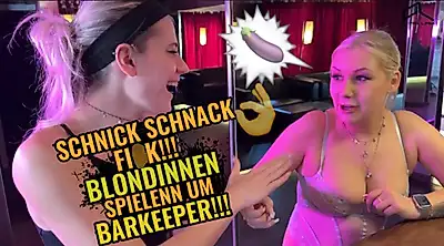 FRILLS F**K!!! BLONDES PLAY FOR BARKEEPERS!!!