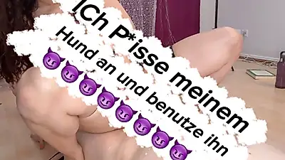 I pee on my dog and use him😈