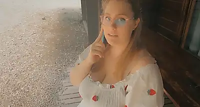 I'll sit outside on the bench and show you something...