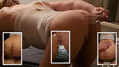 ERWISCHT!!! Doggy-A**l mit Glasdildo und dann in den A***h gef**kt und vollgespritzt!