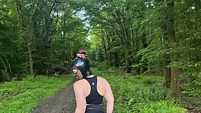 🌲💦 Mi***n completely lost control in the forest 😈