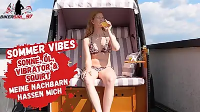 Sun, oil, vibrator and shit! My neighbors hate it!