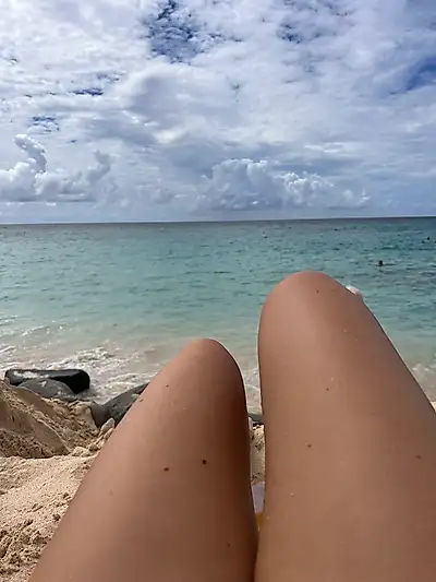 Caribbean vacation - Stand, bikini, bottom, feet
