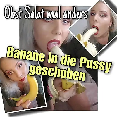 Bananas are making my pussy explode! 💥😋🍌 Fruit salad with a twist 