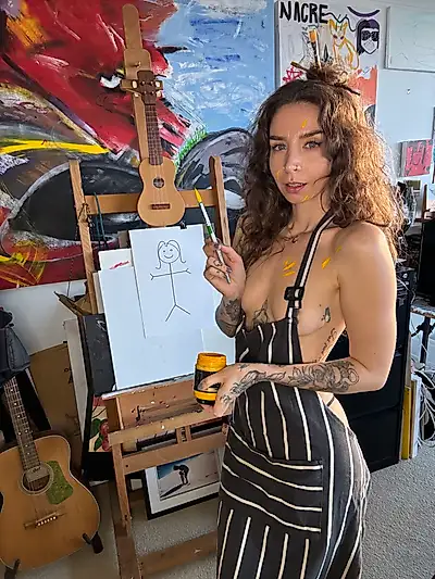 Naked artist