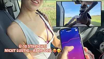 Over-18 prank🙈😏?!? He put something in my panties!!! Vibro-fun ends with an AO quickie!🥰🥵💦