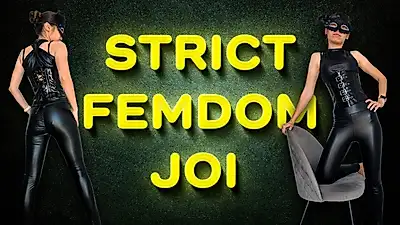 Kniel neer en gehoorzaam mijn leren kont | Strikte Femdom JOI Countdown