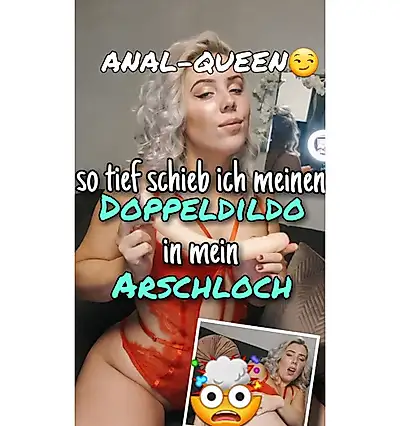 A**L-Queen👸🏼 | Double dildo as deep as it goes in A***h 🔞🤯💣😱