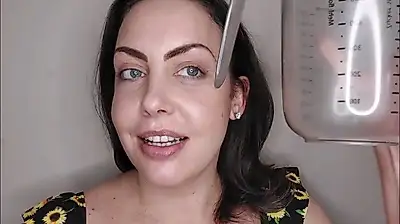 Flowers need water, so I water my plants with a measuring cup!