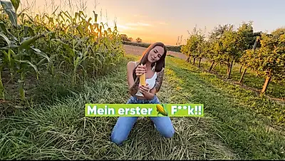 CORN COB F**K in the field!