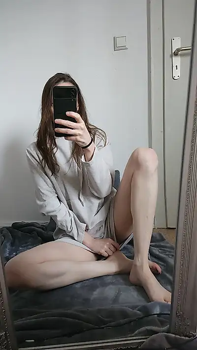 Masturbation in front of the mirror has a special appeal. 