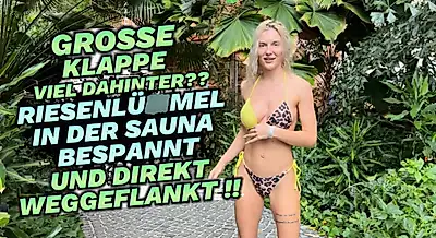 GIANT LUMMY STRETCHED IN THE SAUNA AND IMMEDIATELY TAKEN AWAY!!