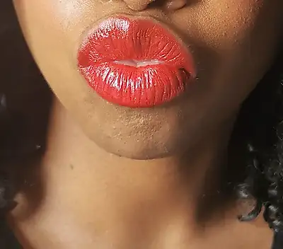 My dildo and my red lips 