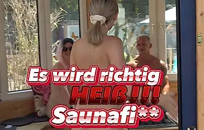 IT'S GETTING REALLY HOT!!! SAUNA AF**K WITH MICKY MUFFIN