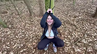 My horny sex date in the forest - tied up and fucked! 😈