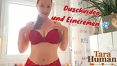 Duschvideo und Eincremen