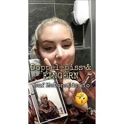 McDonald's toilet 😜 double p**s & f****rn🔞💦 