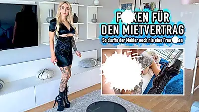 F****n for the rental agreement - the estate agent has never been allowed to f****n a woman like this before