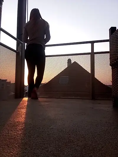 Striptease in the sunset