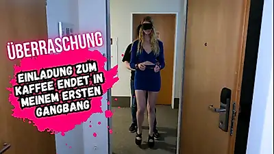 Coffee invitation ends with my first gangbang