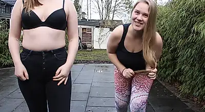 Two girls - twice as much golden shower!