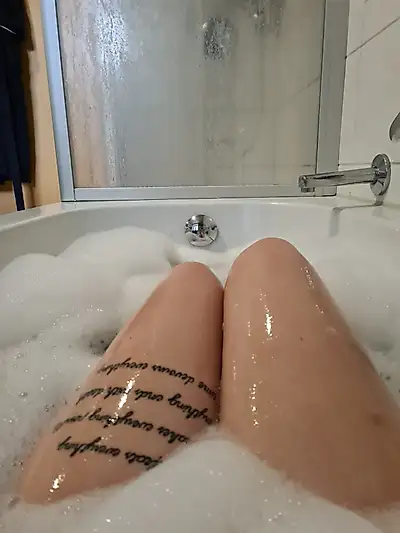 Relaxing in the bathtub  