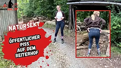 Brazen public peeing on the riding stable.