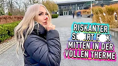 Riskanter S****t F**k mi***n in der vollen Therme!