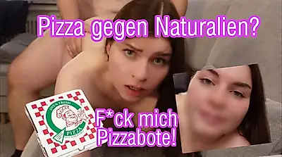 Fuck me pizza delivery boy! Food in kind