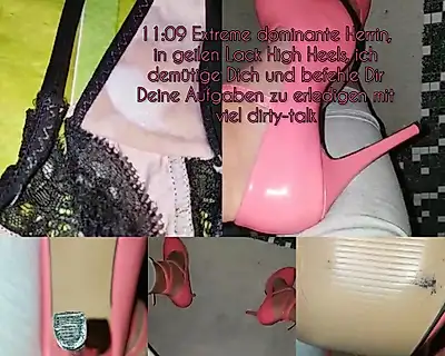 11:09 Extremely dominant mistress, in sexy patent leather high heels, I humiliate you and command you to complete your tasks with lots of dirty talk