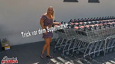 Verf**kter S******en Trick vor dem Supermarkt