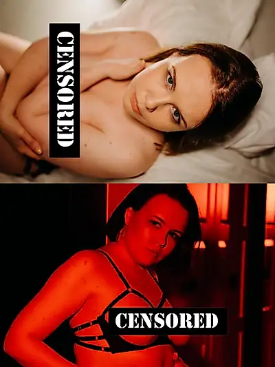 The open-cup bra accentuates my ample breasts. Could you resist?