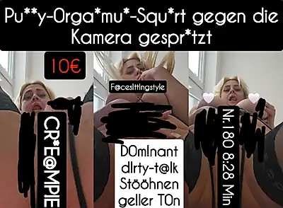 8:28 Sb Video S****t Orgasm while f****rn against the camera, facesitting style, dominant with big tits, pussy and lots of dirty talk, c******e, licking, face, sound