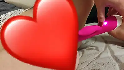 Relaxing on the couch with my toy 🍆😏