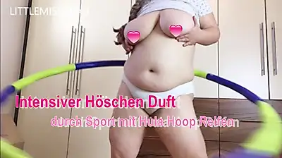 BBW intense scent in the panties through hula hoop